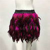 Harajuku Style Fluffy Feather Burning Rave Elastic Waist Skirts Mssza