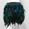 Harajuku Style Fluffy Feather Burning Rave Elastic Waist Skirts Mssza