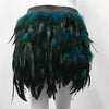 Harajuku Style Fluffy Feather Burning Rave Elastic Waist Skirts Mssza