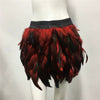 Harajuku Style Fluffy Feather Burning Rave Elastic Waist Skirts Mssza