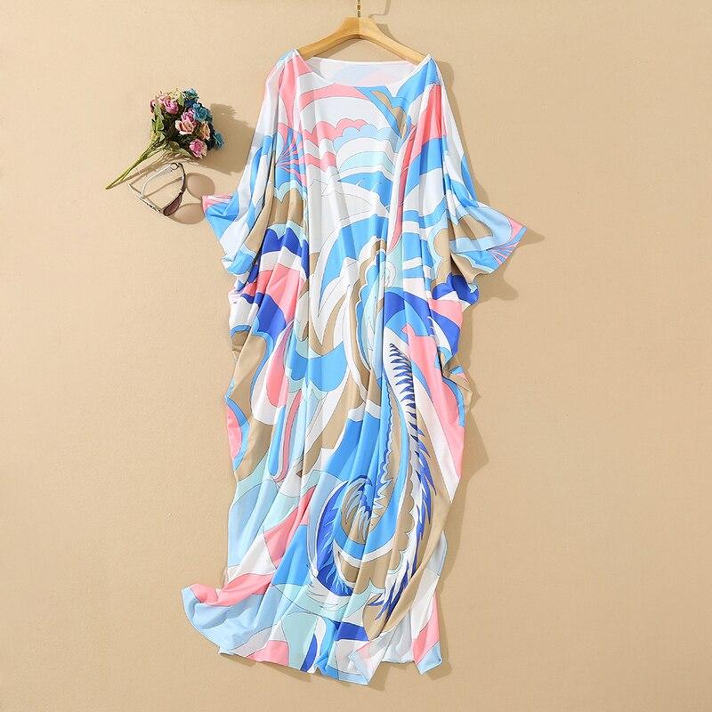 Knitted Printed Elegant Long Robes Mssaz Desses