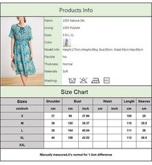 O Neck Short Sleeves Lace Up Waist Floral Printed Elegant  Dress Mssaz Desses