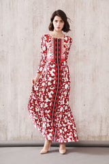 Printed High Street Casual Long Dresses Mssaz Desses