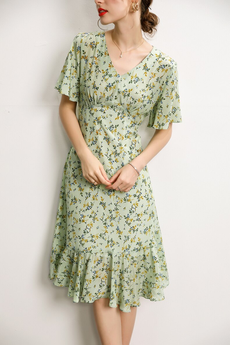 100% Natural Silk Dresses Mssaz Desses