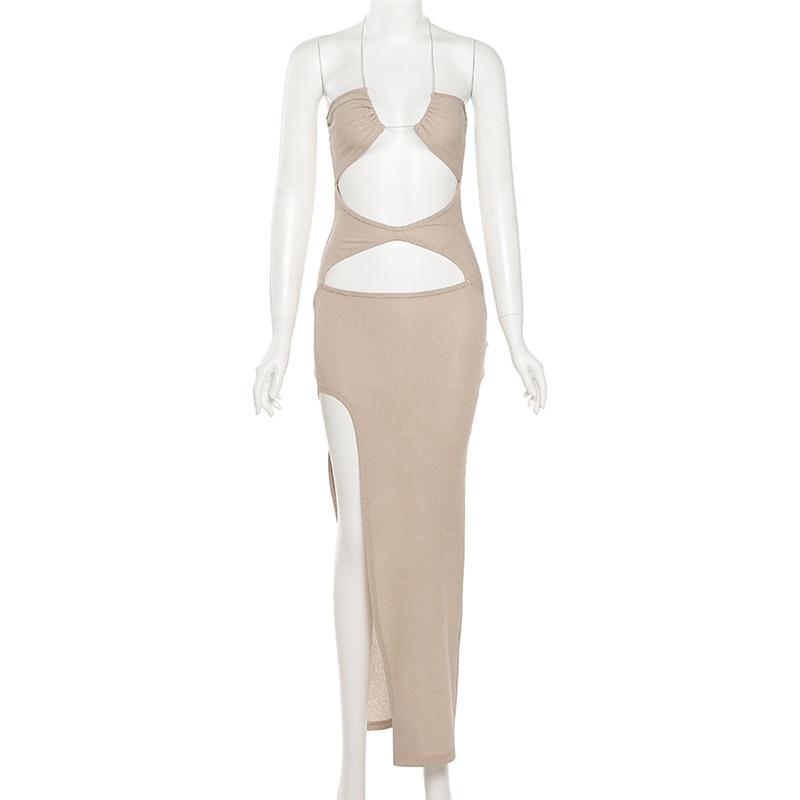 Beach Vacation Style Knitted Maxi Dresses Mssaz Desses