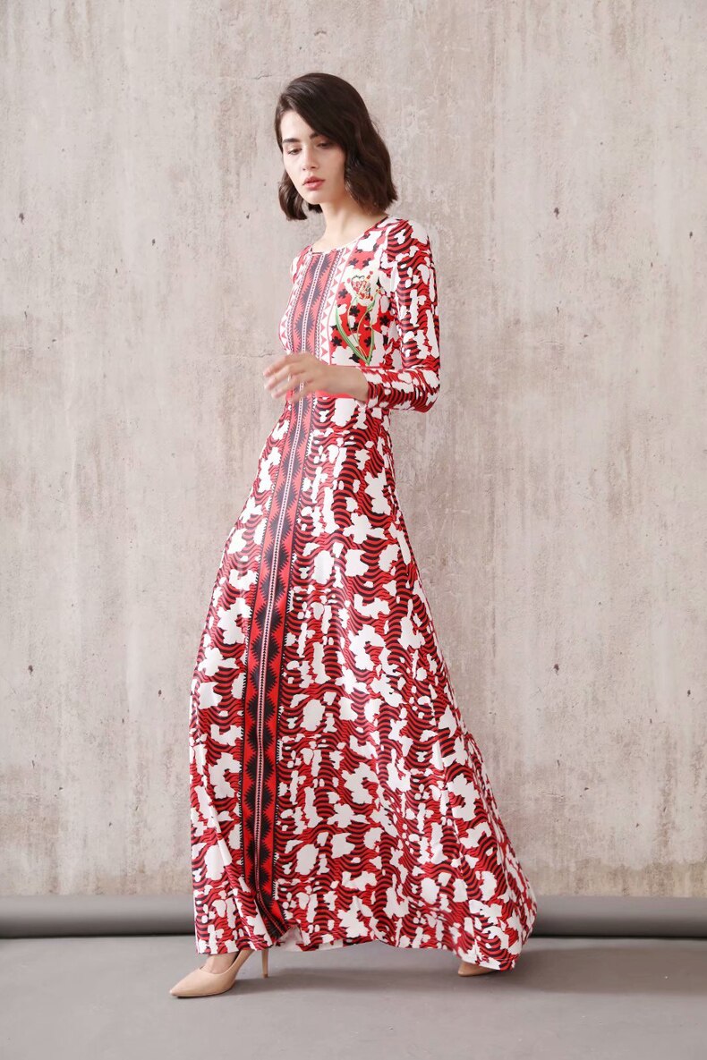 Printed High Street Casual Long Dresses Mssaz Desses