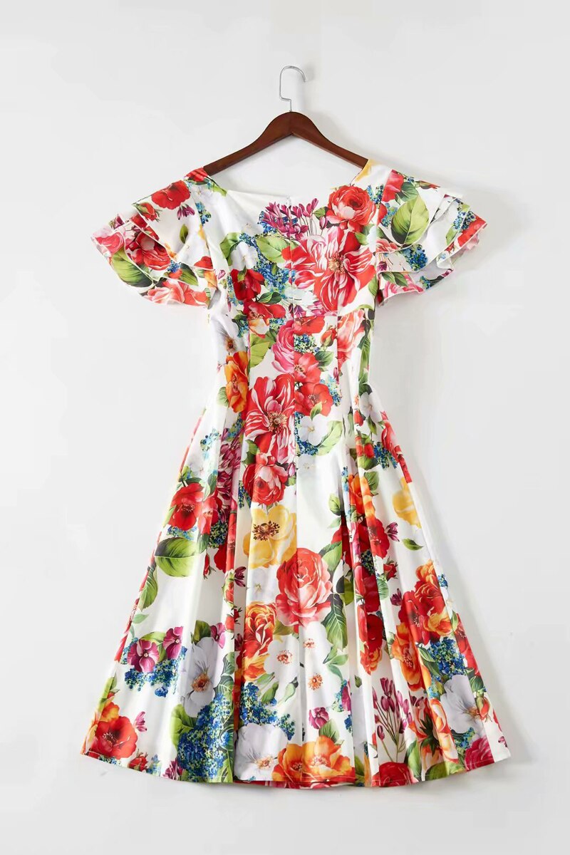 Floral Printed High Street Casual Dresses Mssaz Desses