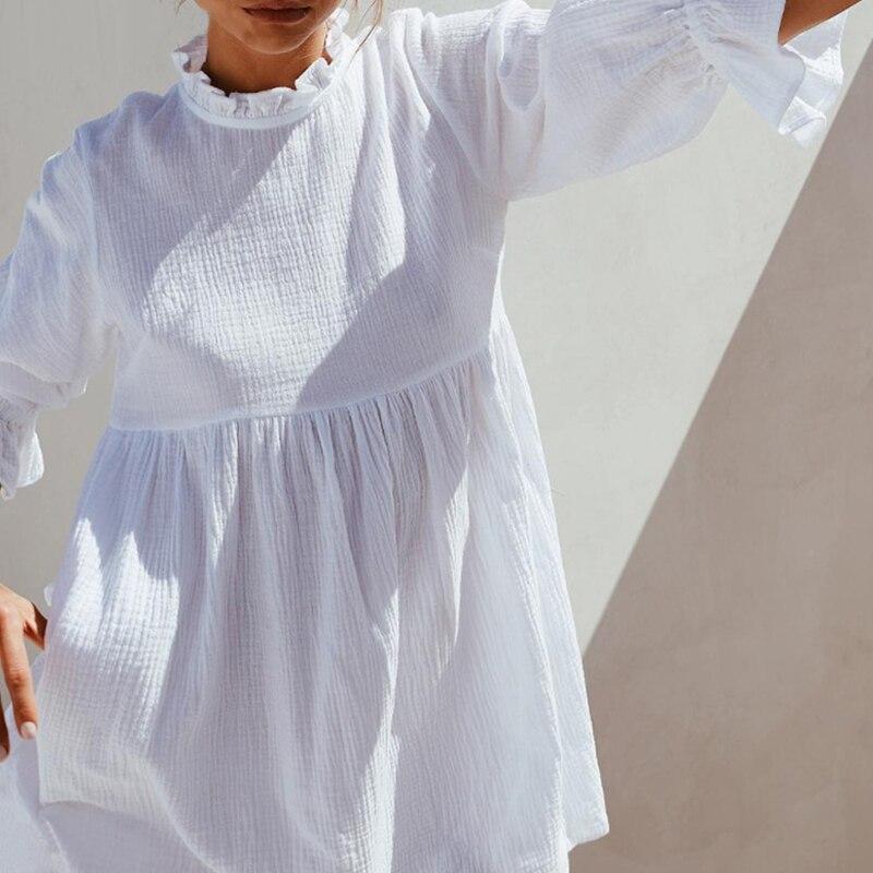 Beach White Ruffles Dress Mssaz Desses