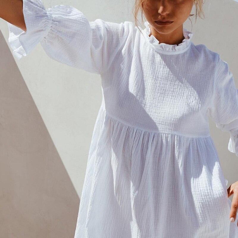 Beach White Ruffles Dress Mssaz Desses