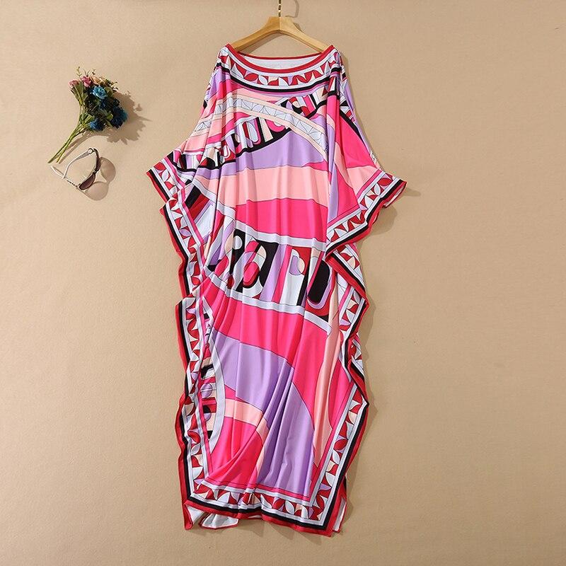 Multicolor Printed Elegant High Street Maxi Dresses Mssaz Desses