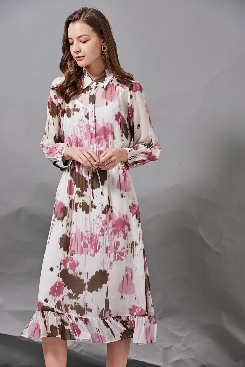 100% Silk Runway Dresses Mssaz Desses