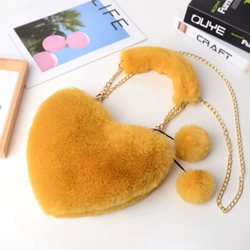 Heart-shaped Diagonal Cross Handle Peach Heart Versatile Handbag Mssza