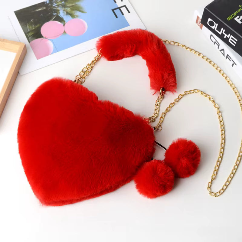 Heart-shaped Diagonal Cross Handle Peach Heart Versatile Handbag Mssza
