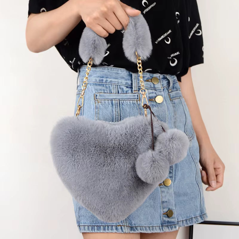 Heart-shaped Diagonal Cross Handle Peach Heart Versatile Handbag Mssza
