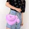 Heart-shaped Diagonal Cross Handle Peach Heart Versatile Handbag Mssza