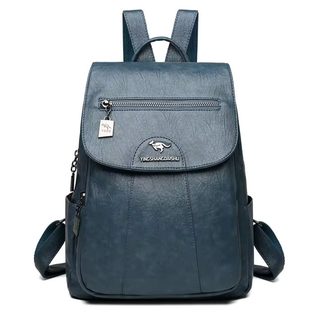 Soft Leather Vintage Female Casual Backpack Mssza