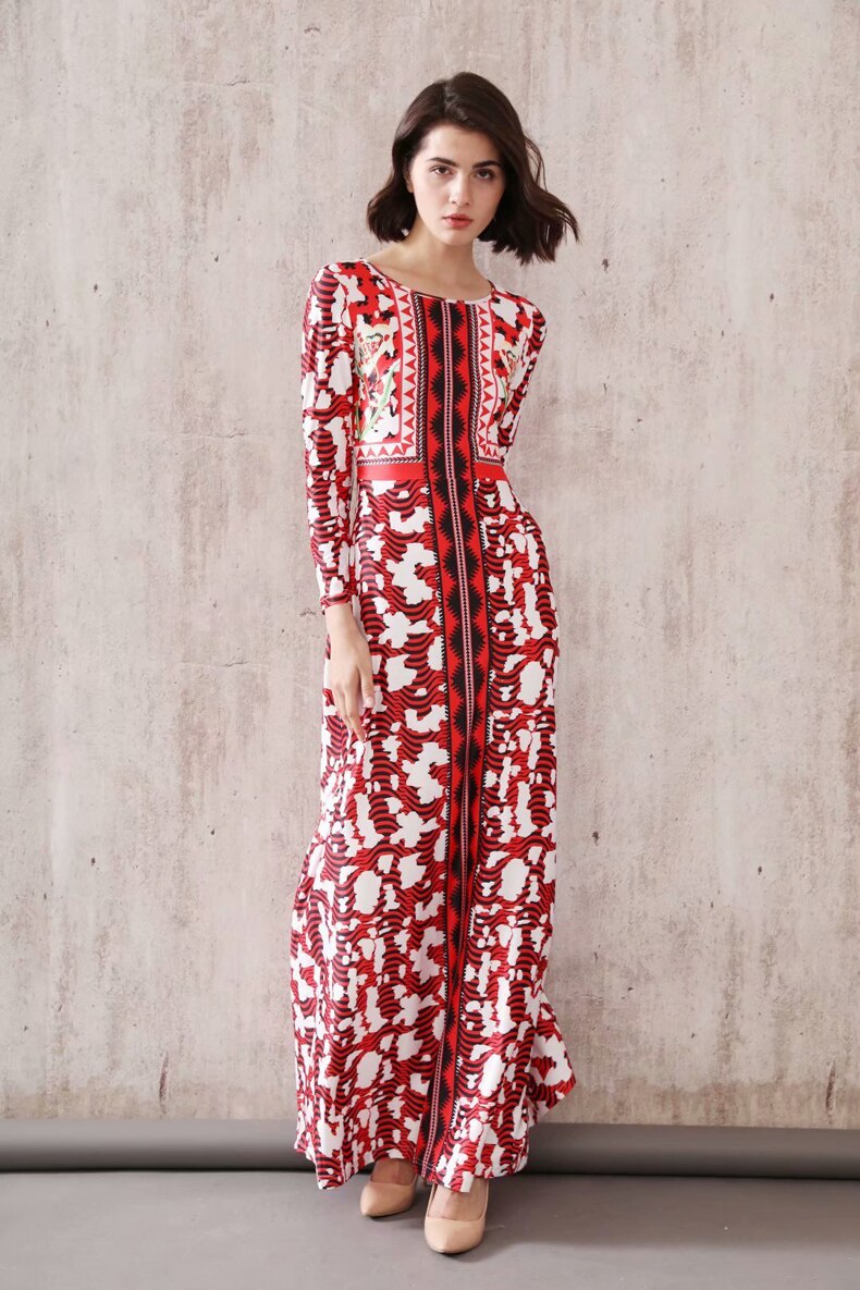 Printed High Street Casual Long Dresses Mssaz Desses