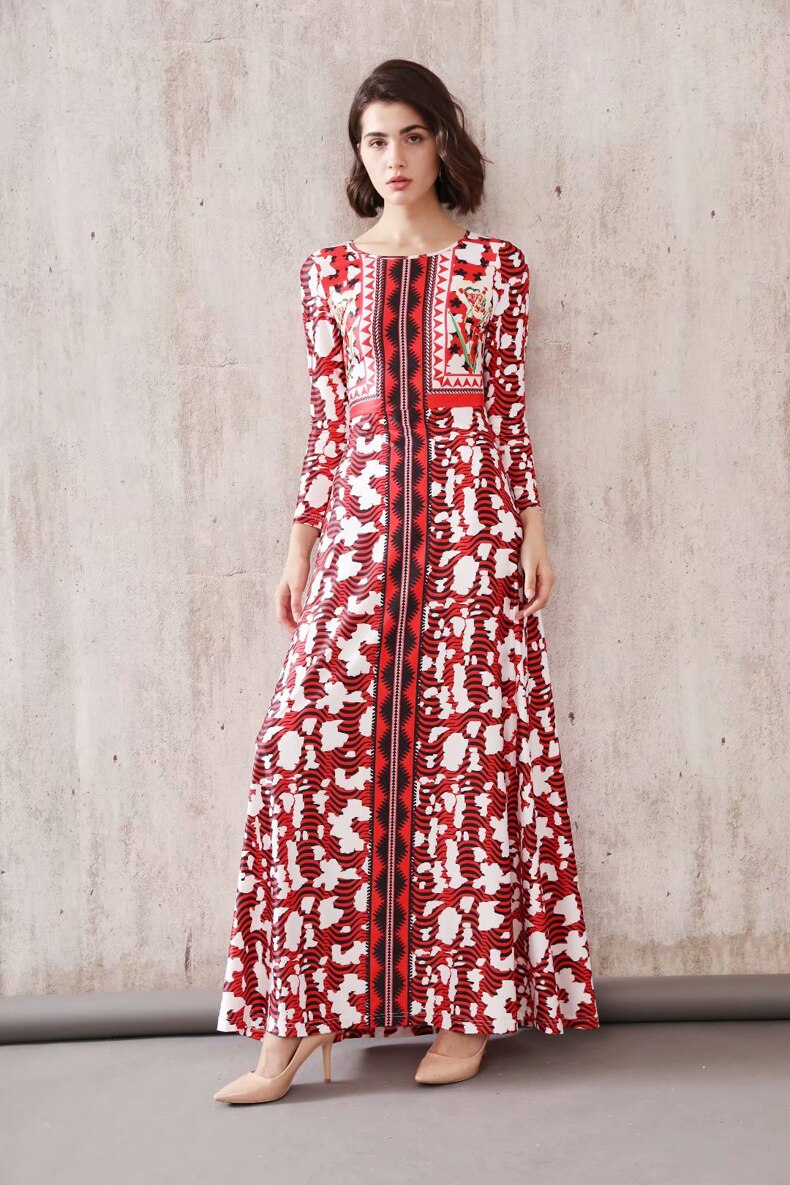 Printed High Street Casual Long Dresses Mssaz Desses
