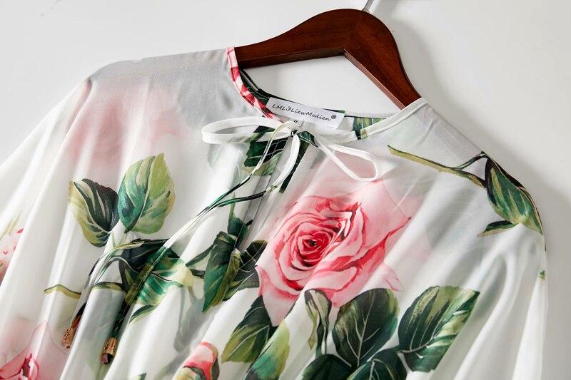 Long Sleeves Floral Printed Lace Up Elegant Maxi Design Casual Dress Mssaz Desses