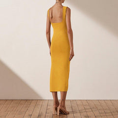 Sleeveless Backless High Split Long Party Dress Mssaz Desses