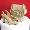High Heel Wedding Party Bigger Size Design Shoes and Bags Matching Set Mssza