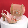 High Heel Wedding Party Bigger Size Design Shoes and Bags Matching Set Mssza