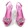 High Heel Wedding Party Bigger Size Design Shoes and Bags Matching Set Mssza