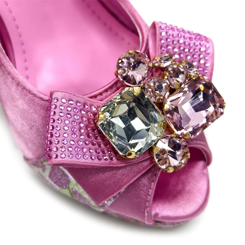 High Heel Wedding Party Bigger Size Design Shoes and Bags Matching Set Mssza