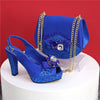 High Heel Wedding Party Bigger Size Design Shoes and Bags Matching Set Mssza