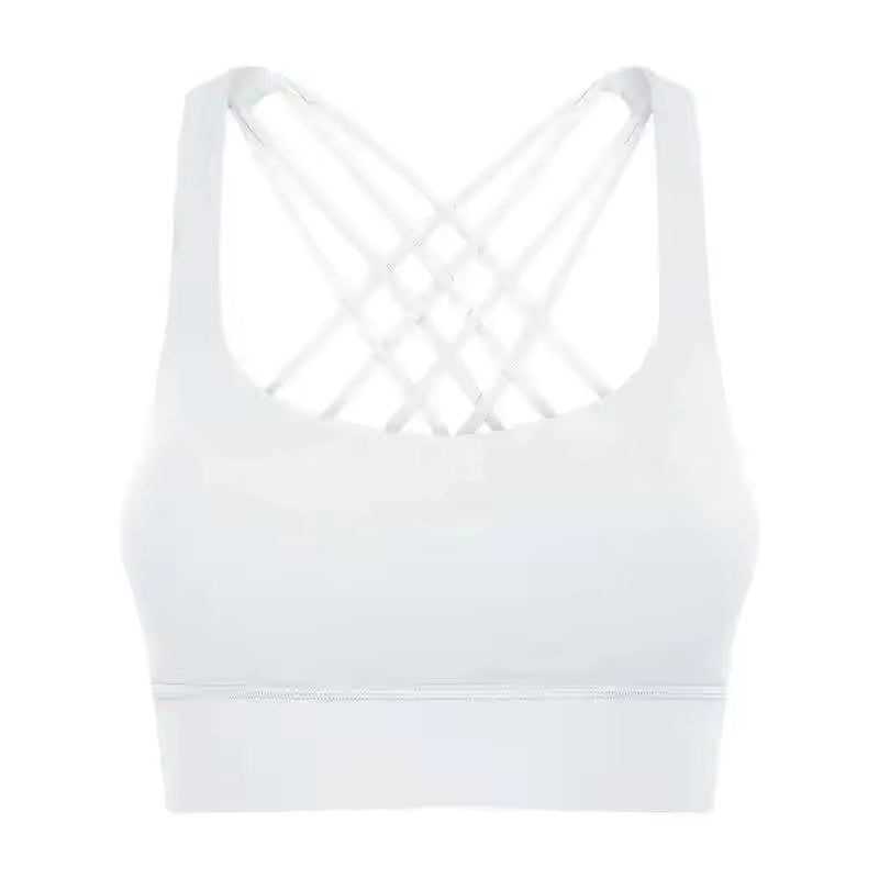 High Impact Push-up Cross-Back Sports Underwear Gym Clothes Sportswear Yoga Fitness Bra Mssza