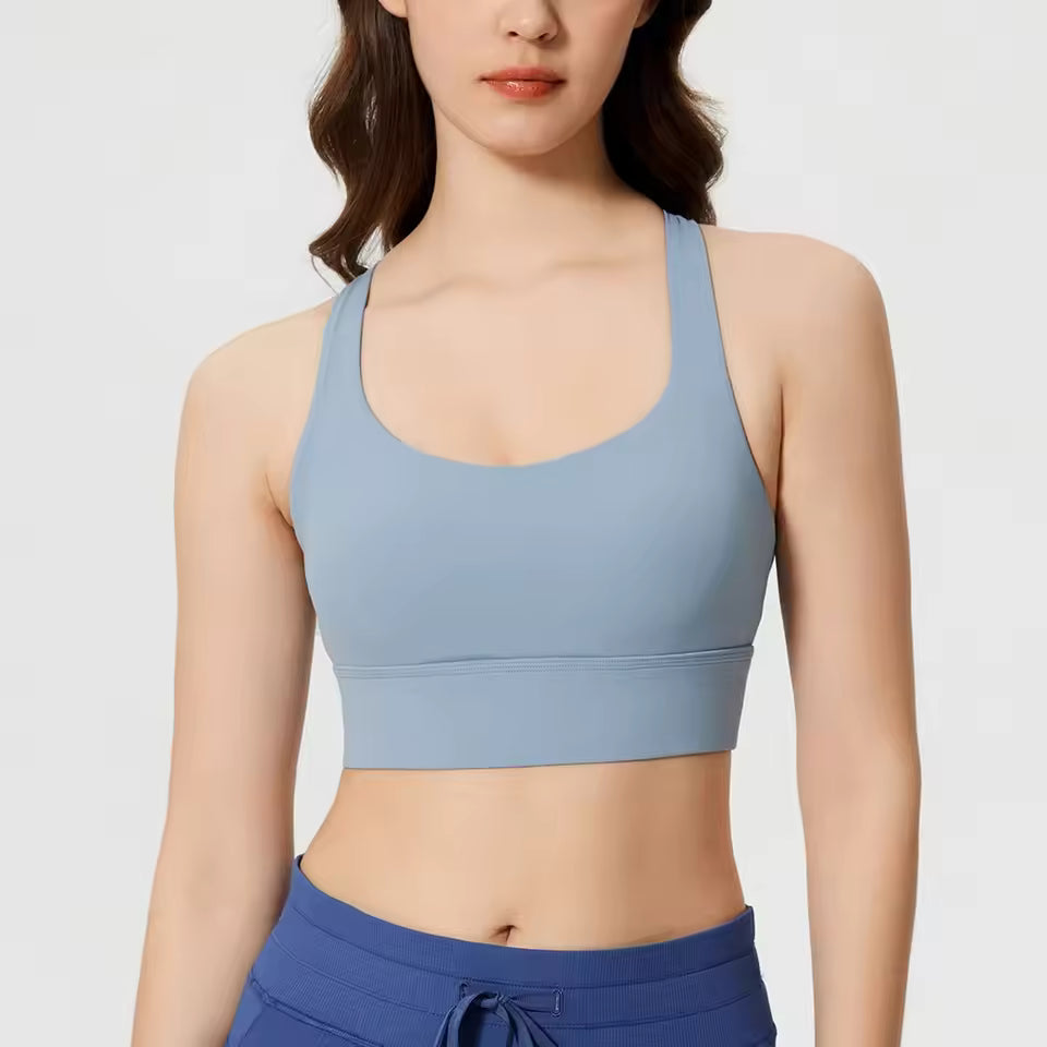 High Impact Push-up Cross-Back Sports Underwear Gym Clothes Sportswear Yoga Fitness Bra Mssza