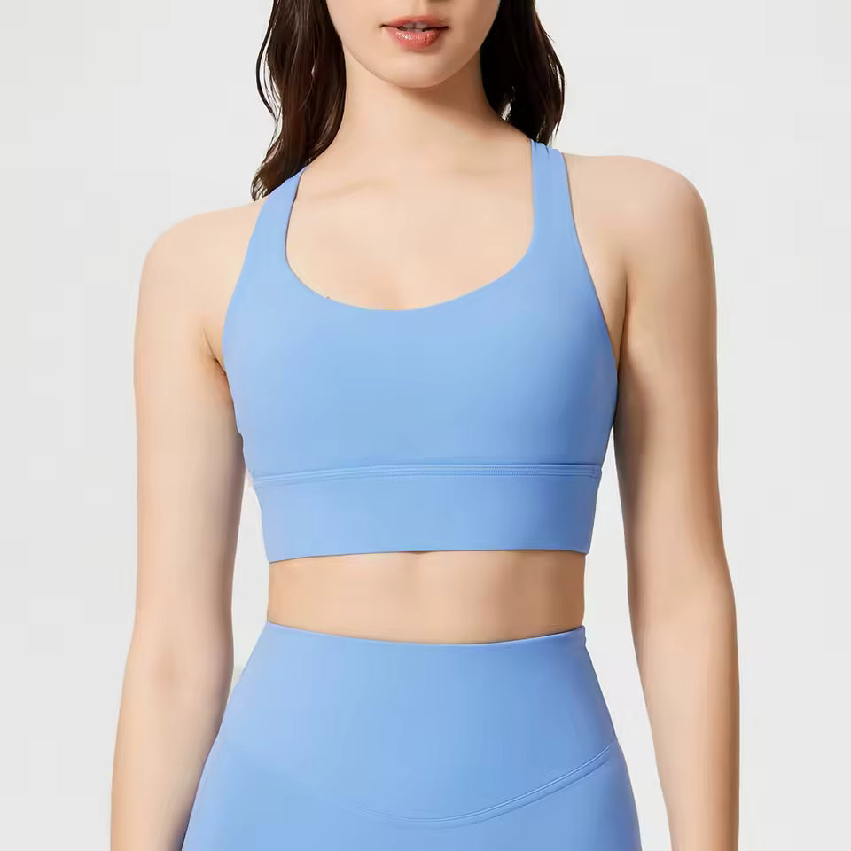 High Impact Push-up Cross-Back Sports Underwear Gym Clothes Sportswear Yoga Fitness Bra Mssza
