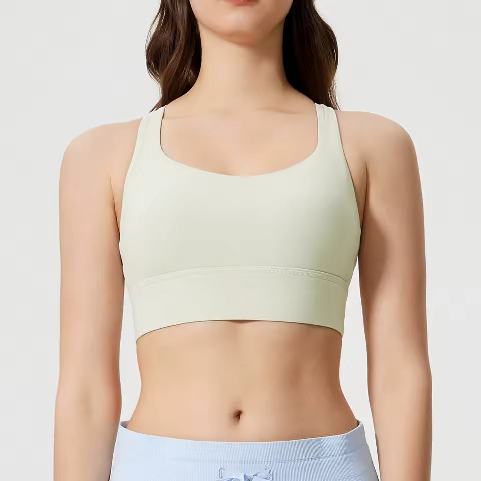 High Impact Push-up Cross-Back Sports Underwear Gym Clothes Sportswear Yoga Fitness Bra Mssza