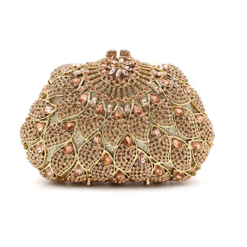 High Quality Hollow Full Diamond Clutch Mssza