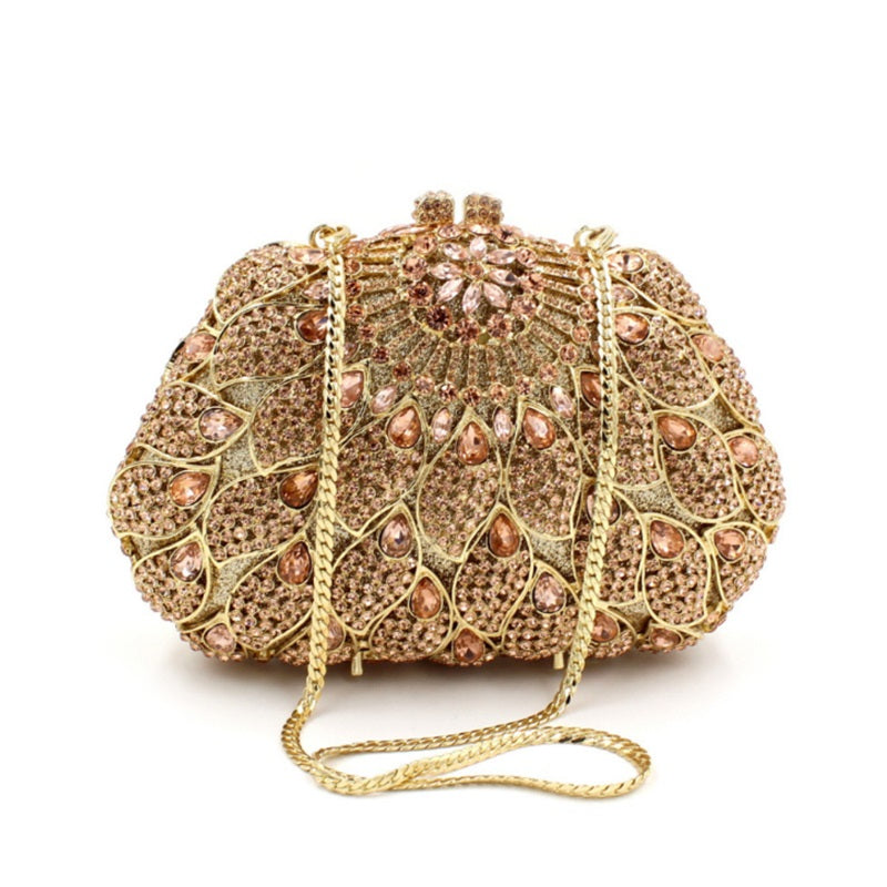 High Quality Hollow Full Diamond Clutch Mssza