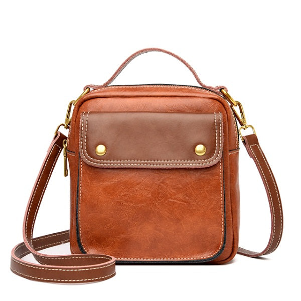 High Quality Leather Small Casual Hand Bag Mssza