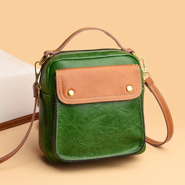 High Quality Leather Small Casual Hand Bag Mssza
