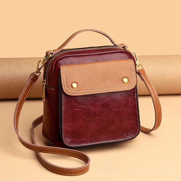 High Quality Leather Small Casual Hand Bag Mssza