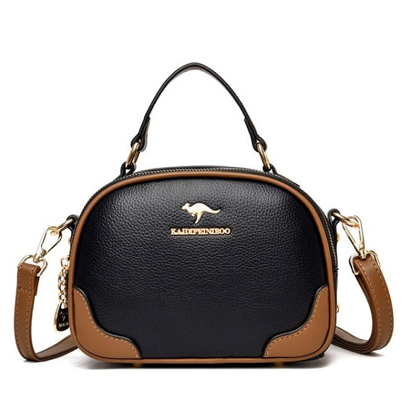 High Quality PU Leather Diagonal Casual Solid Handbags Mssza