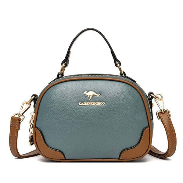 High Quality PU Leather Diagonal Casual Solid Handbags Mssza