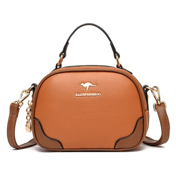 High Quality PU Leather Diagonal Casual Solid Handbags Mssza