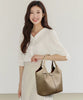 Soft Leather Interior Slot Pocket Luxury Large Capacity Bucket Handbag Mssza