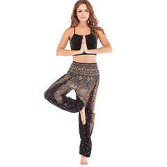 High Waist Loose Print Lantern Yoga Pants Mssza