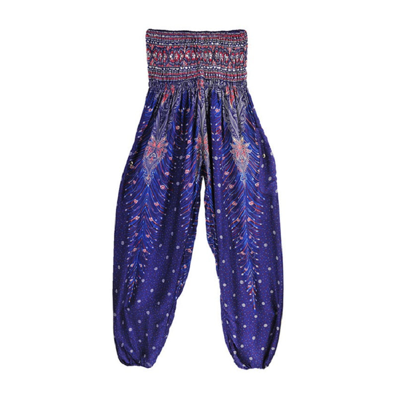 High Waist Loose Print Lantern Yoga Pants Mssza