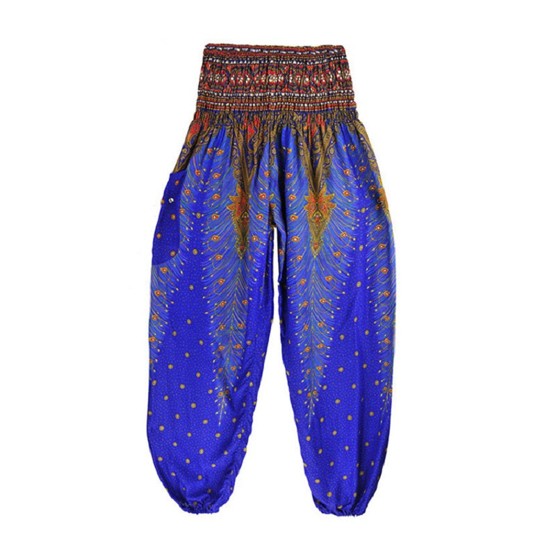High Waist Loose Print Lantern Yoga Pants Mssza
