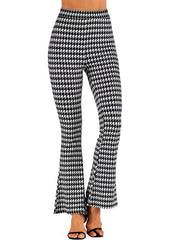 High Waist Pants Leopard Print Flare Leg Trousers Mssza