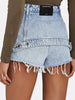 High Waist Patchwork Single Breasted Solid Slimming Denim Short Streetwear Mssza