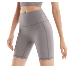 High Waist Plain Squat Proof Fitness Workout Athletic Shorts Mssza