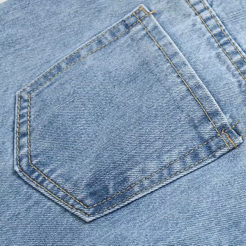 High Waist Pockets Loose Jeans Mssza