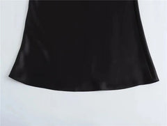 High Waist Satin Elegant And Vintage Office Beautiful Midi Skirts Mssza